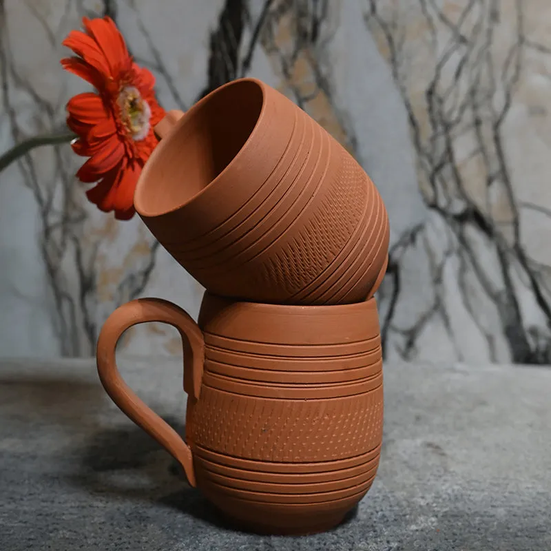 Srishti Terracotta Coffee Mug (250 mL Each) - Set of Two media 7