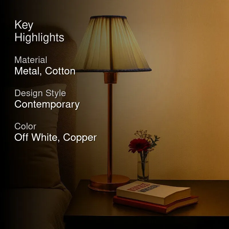 Kavira Zyne Metal Table Lamp - OffWhite media 2