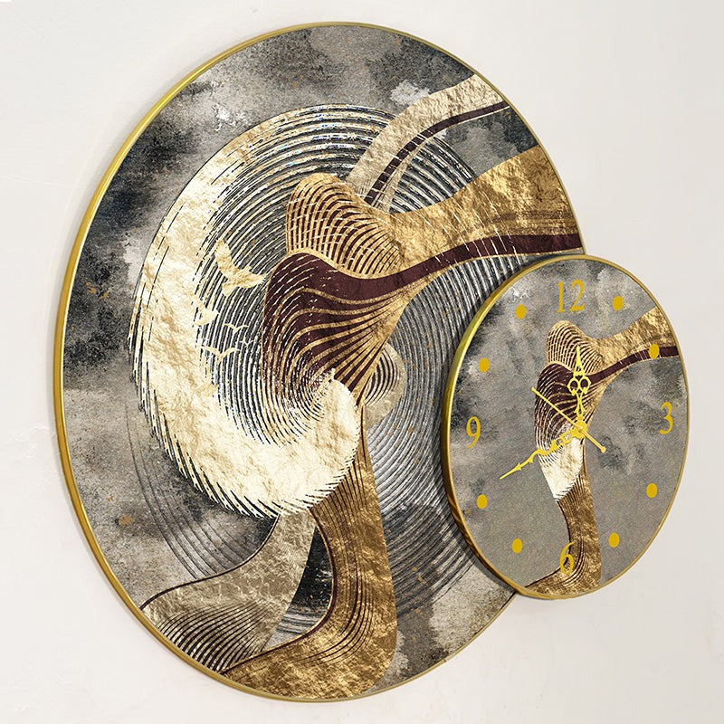 Auric Myths Wall Art With Analog Clock media 3