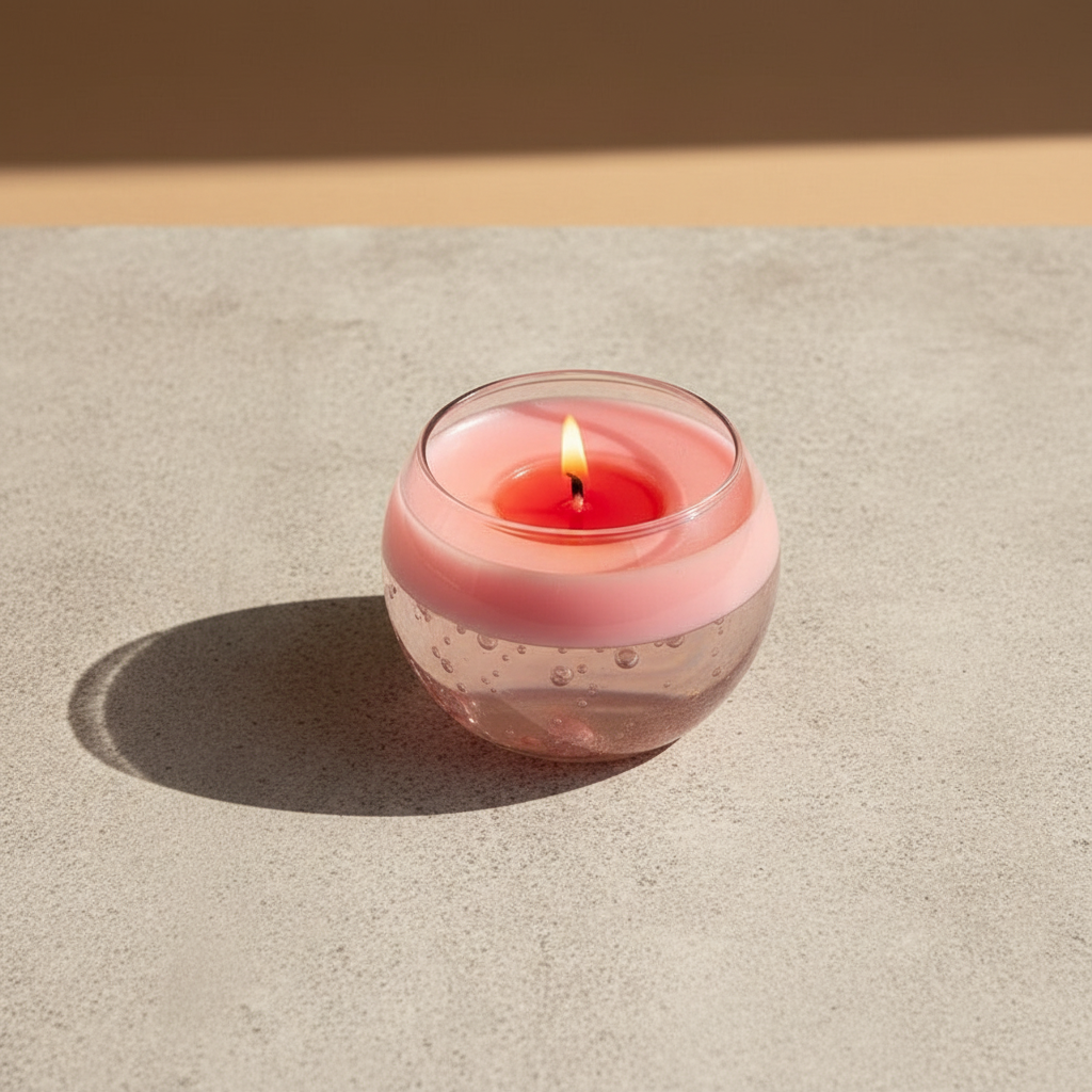 Rose Ember Decorative Candle - Pink