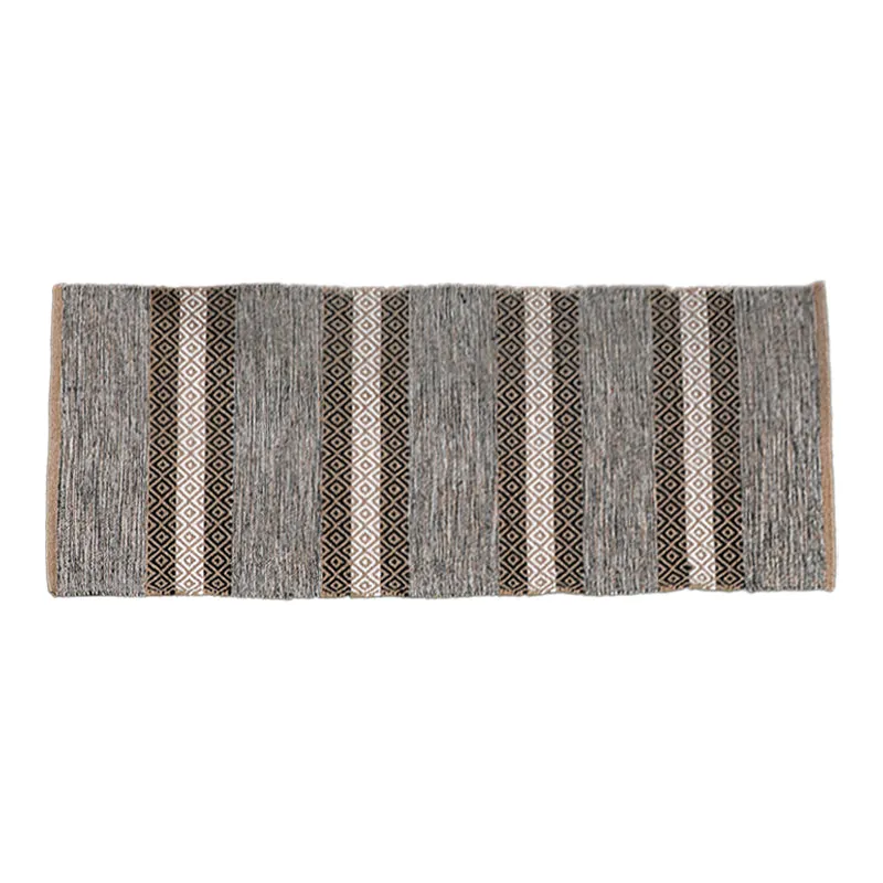 Runelle Cotton Runner Rug - Brown media 1