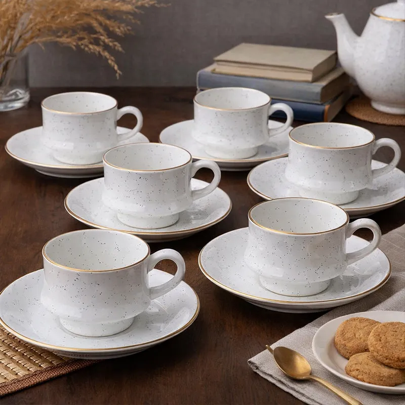 Elowen Bone China Cup & Saucer (125 ML) - Twelve Piece Set media 1