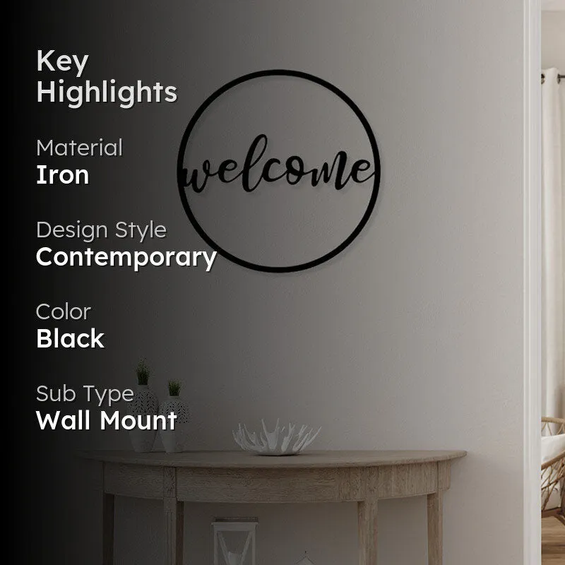 Welcome Black Iron Wall Accent media 2