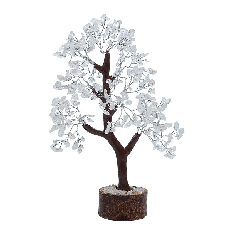 Prospera Handcrafted Agate Stone Tree Showpiece-White media 3