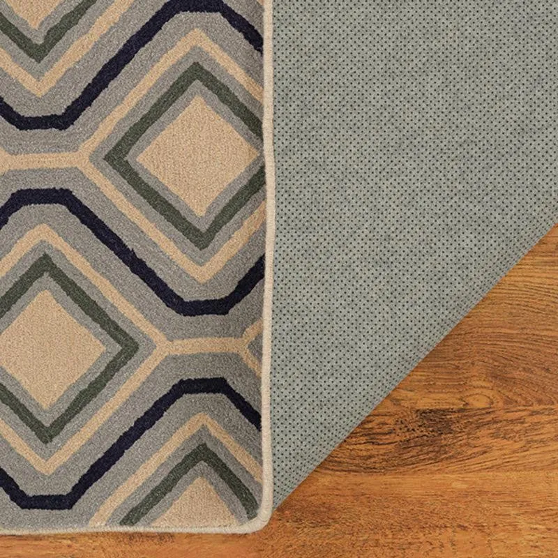 Faramir Hand Tufted Geometric Wool & Nylon Carpet - Grey media 5