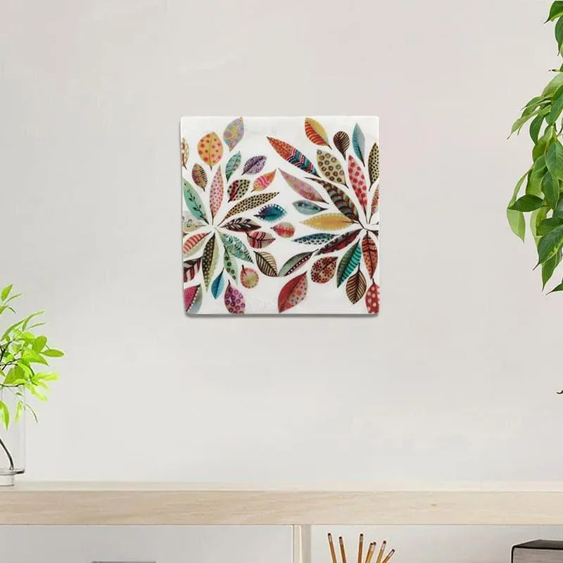 Flowery Scene Printed Marble Wall Accent media 1