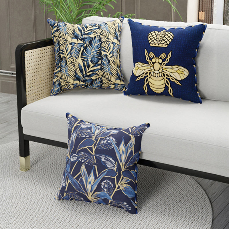 Velessia Printed Microfiber Cushion Cover - Set Of Three