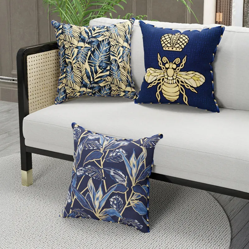 Velessia Printed Microfiber Cushion Cover - Set Of Three media 1