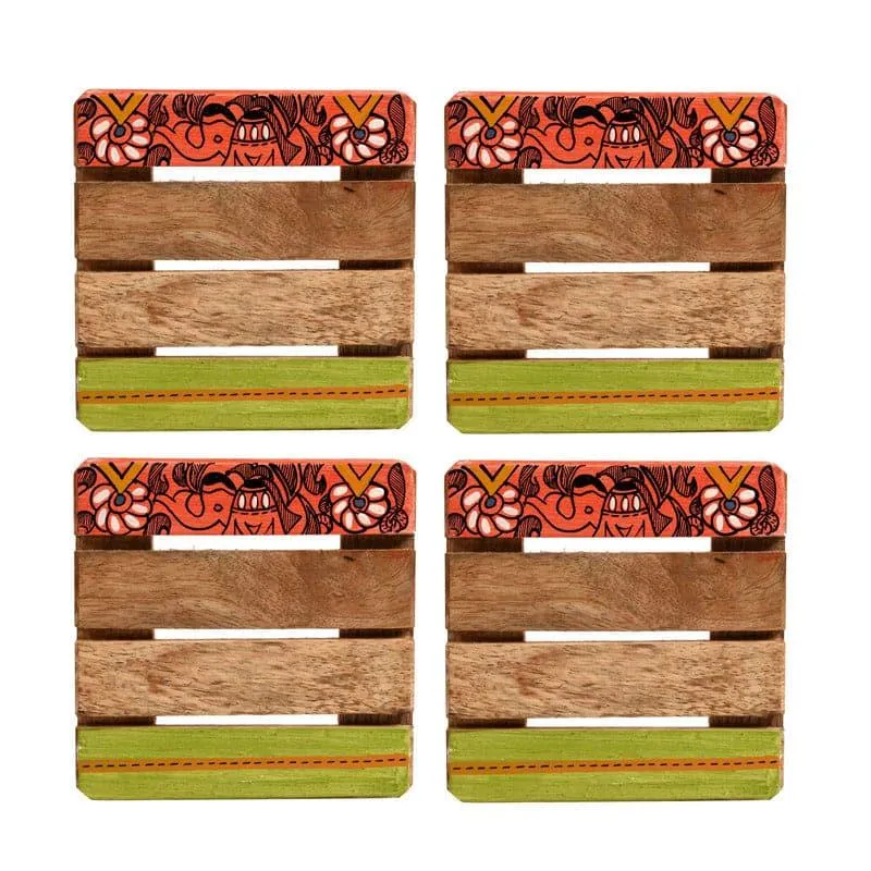 Dittaya Madhubani Coaster - Set Of Four media 5