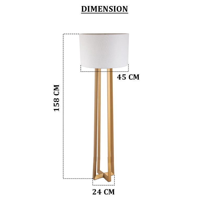 AarviDecor Dalton Accent Metal Floor Lamp - White media 7