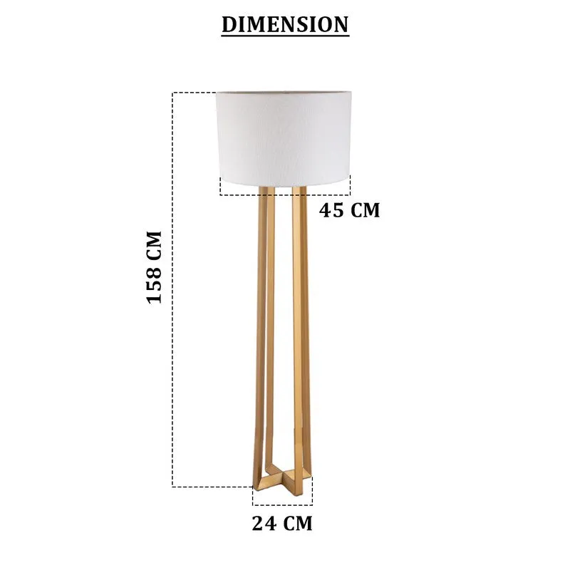 AarviDecor Dalton Accent Metal Floor Lamp - White media 7