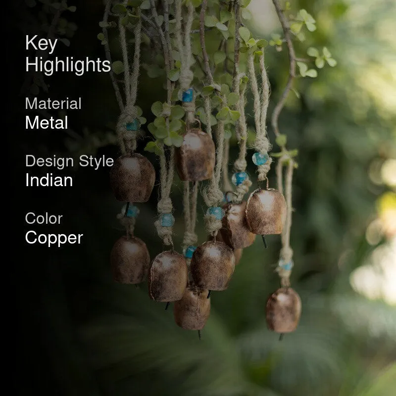 Aura Decorative Hanging Bell (Copper) - Set Of Ten media 2