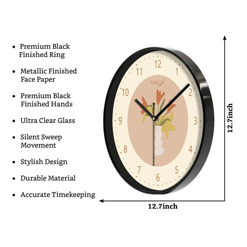 Bloom Round Analog Wall Clock - Beige media 8