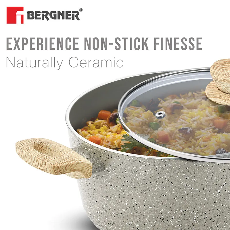 Bergner Ever Glide Induction Safe Non-Stick Cooking Pot With Lid - 5500/27 cm media 5