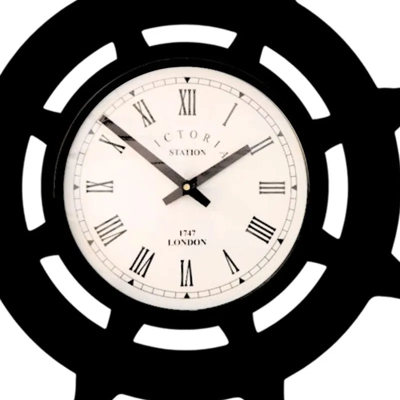 Sailor Steel Analog Wall Clock - Black media 5