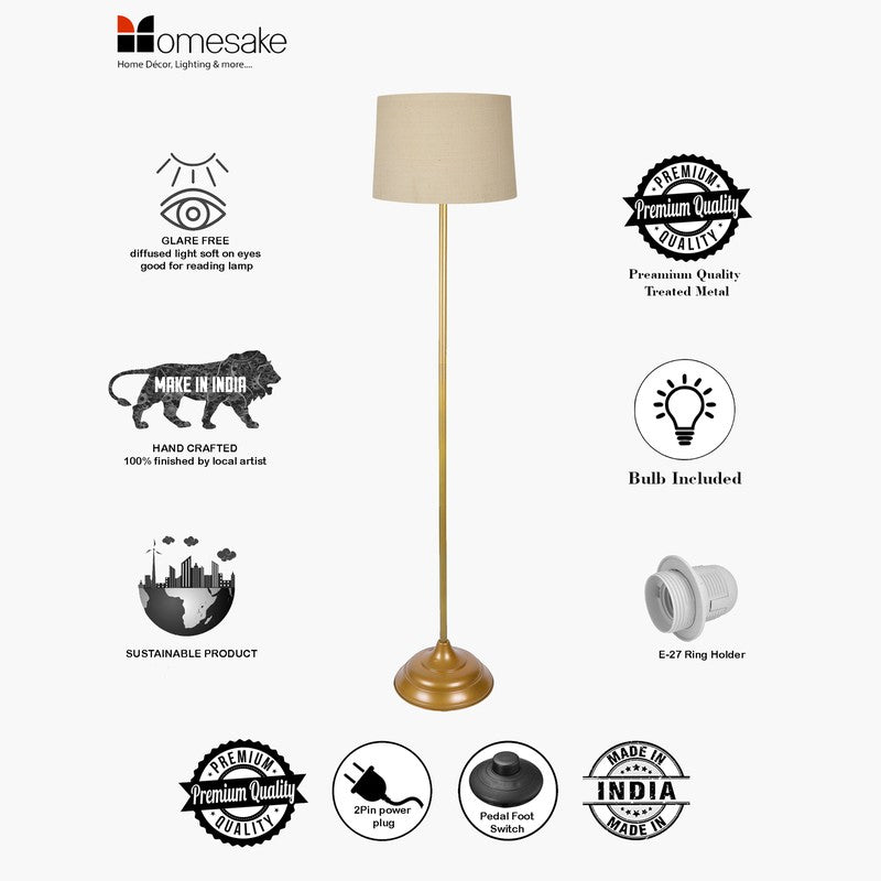 Gabriella Floor Lamp - Gold & White media 4