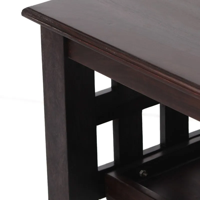 Brenox Sheesham Wooden Center Table - Black media 7