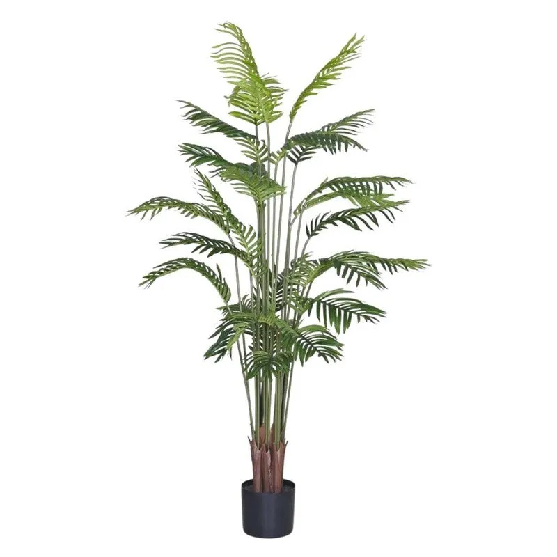 Artificial Arica Palm Plant With Black Fiber Pot - 4.9 Feet media 6