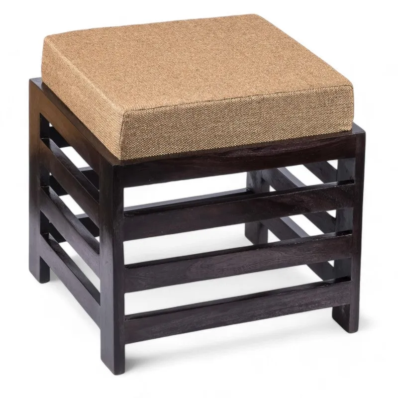 Uxaro Sheesham Wooden Bench with Stool (Beige) - Two Piece Set media 4