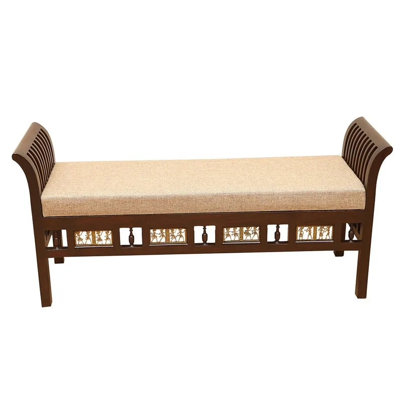 Myla III Teak Wood Ottoman media 4