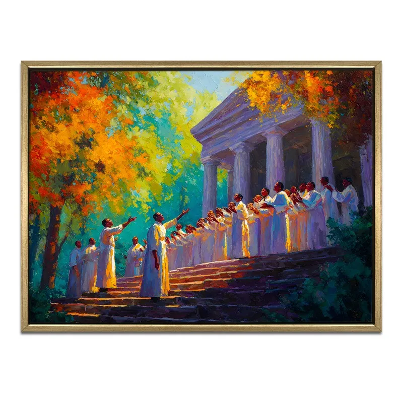 Golden Unity Canvas Wall Painting With Frame media 3