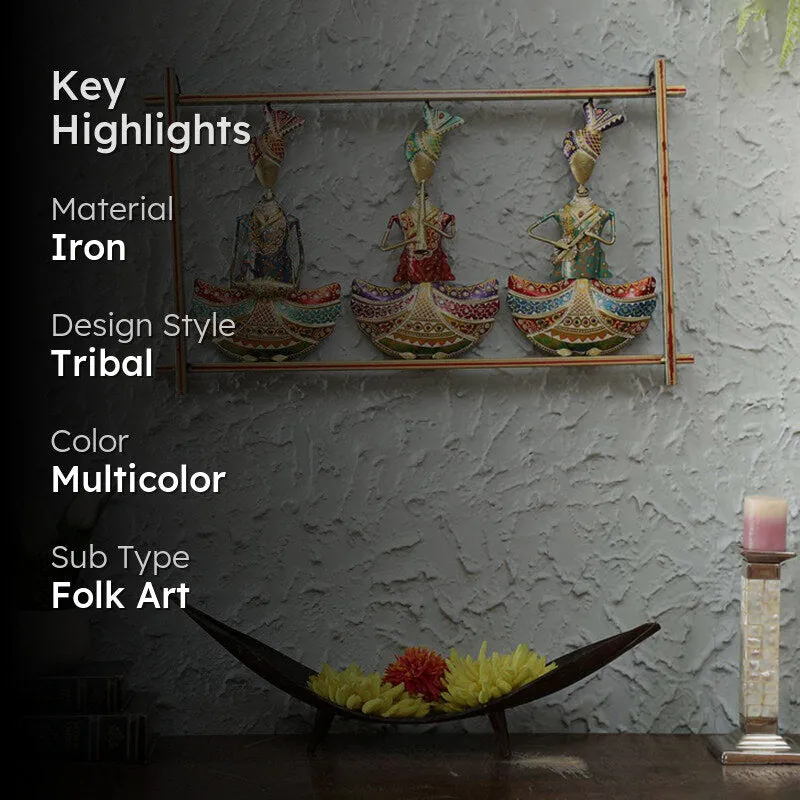 Trio Of Artists Iron Wall Accent media 2