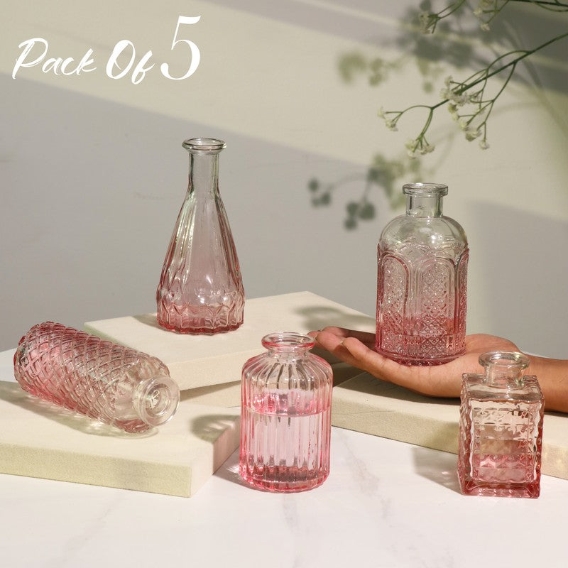 Bloomora Decorative Vase (Pink) - Set Of Five media 4
