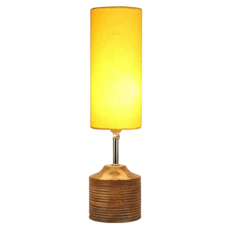 Solids Galore Fabric Table Lamp - Yellow,Brown media 6