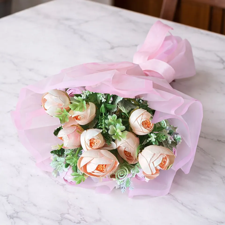 EverBloom Rose Bouquet - Peach media 3
