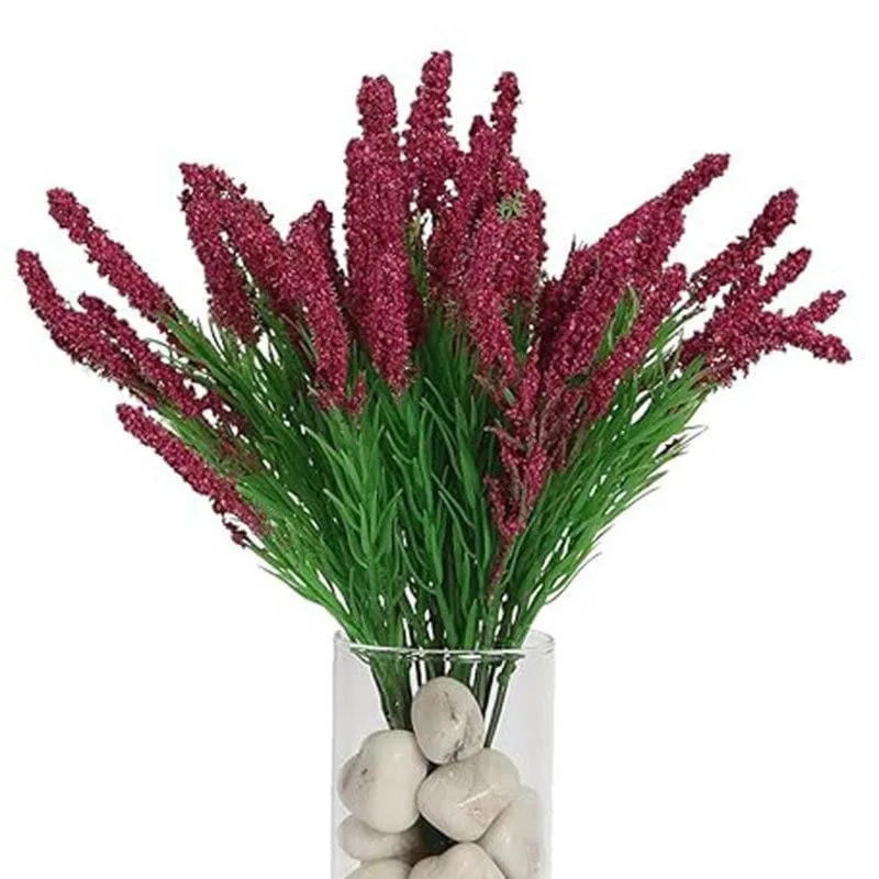 Faux Hogla Millet Grass Bunch (Dark Purple) - Set Of Three media 4