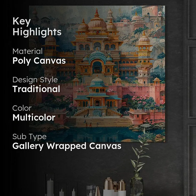 Lavish Palace Poly Canvas Wall Painting media 2