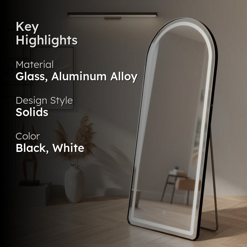 Lumina Arch Floor Mirror - Black media 2