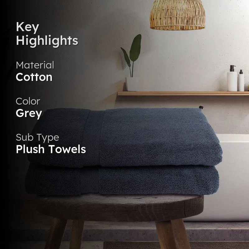 Miorah Bath Towel (Grey) - Set Of Two media 2