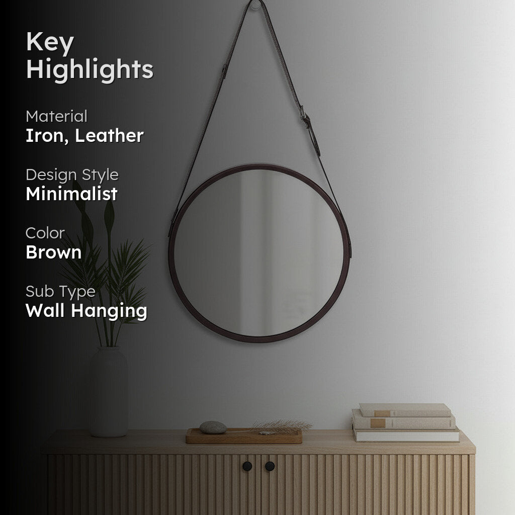 Maku Wall Mirror - Dark Brown media 2