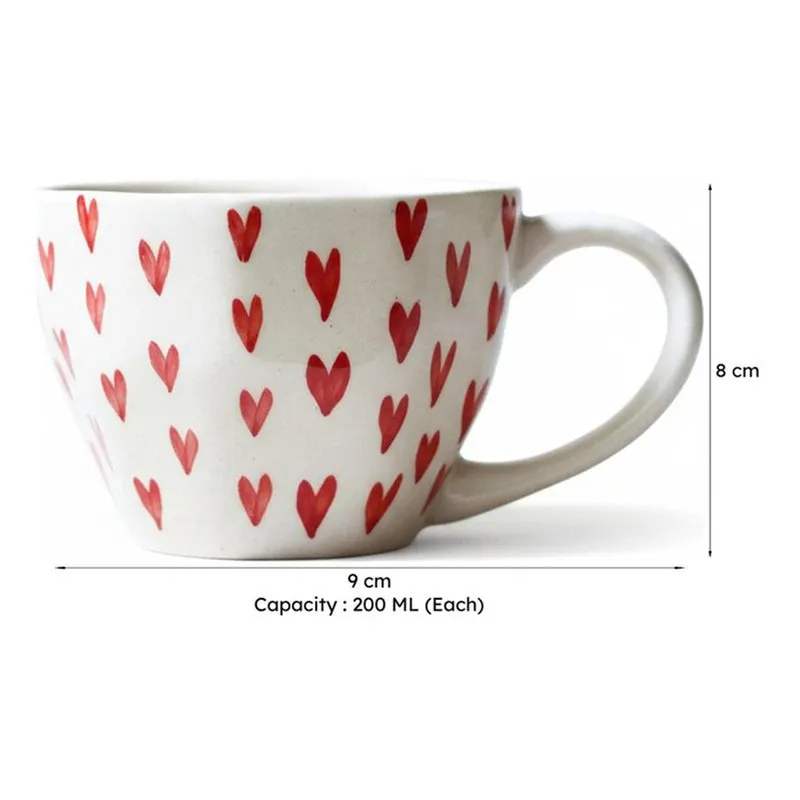 Hearty Ceramic Tea Cup (200 mL Each) -  Set of Two media 5