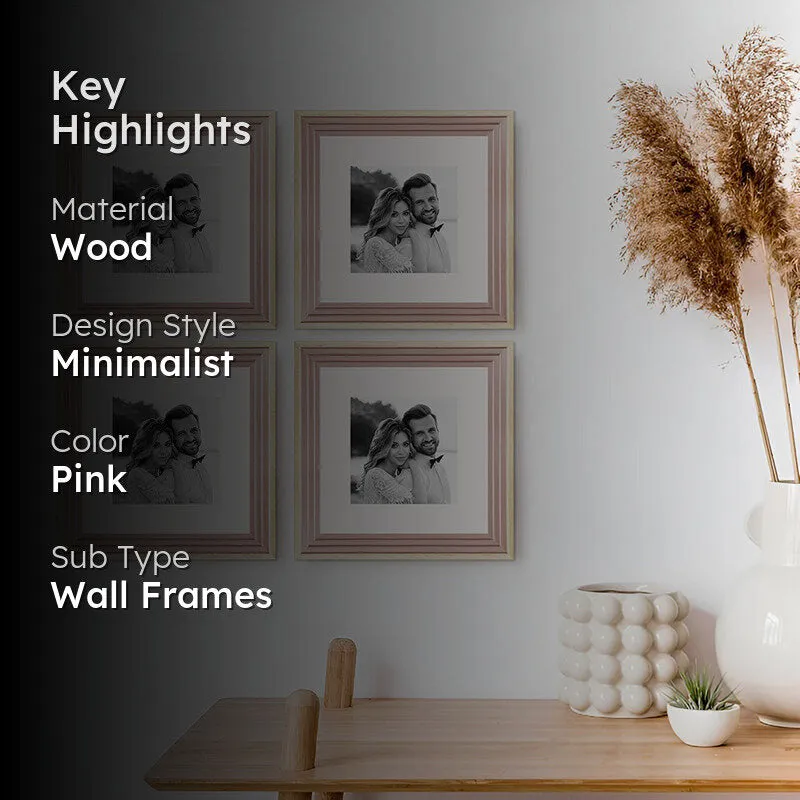 Time & Timber Lite Photo Frame (Pink) - Set Of Four media 2