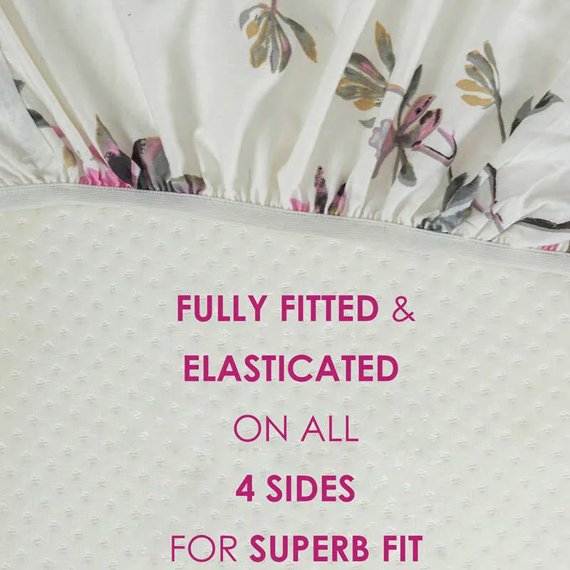 Swayam Ruvo Rosa Cotton Bedsheet (Pink) - 200 TC media 9