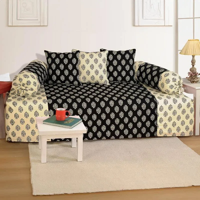 Swayam Black Tribal Diwan Set media 1