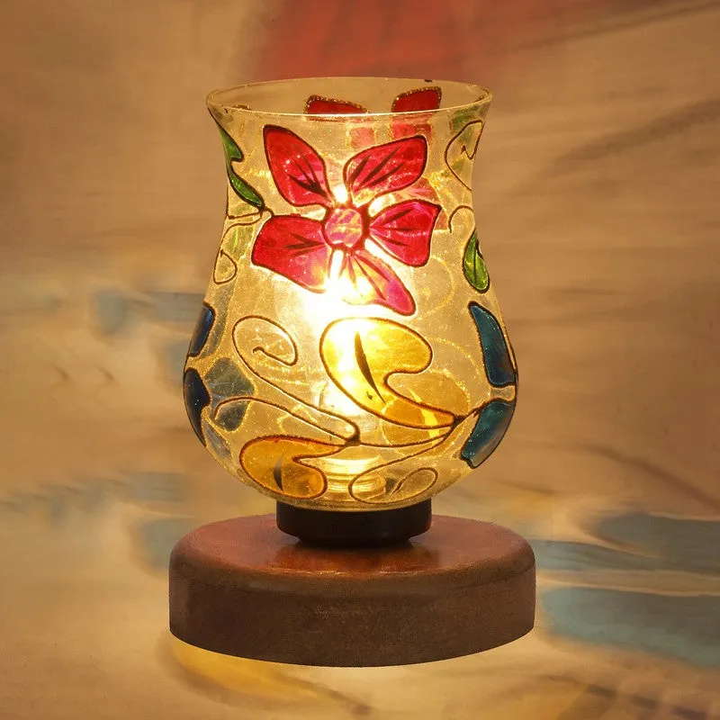 Pristella Mosaic Glass Table Lamp With Wooden Base - Multicolor media 7