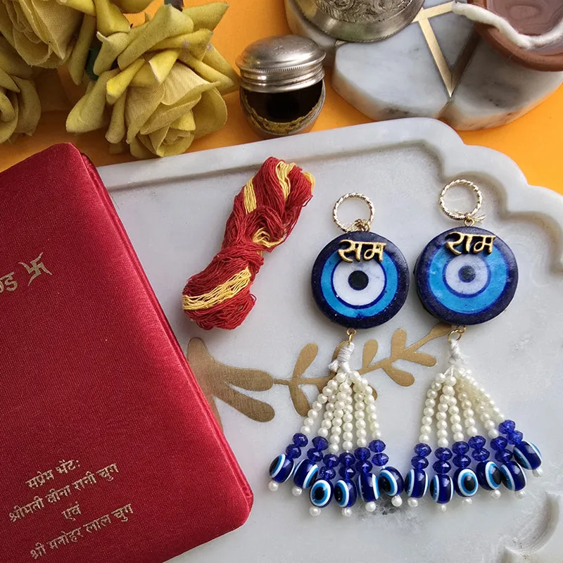 Evil Eye Handcrafted Latkan - Set Of Two media 3