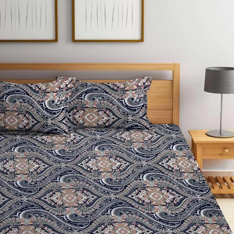 Nightfall Narcissus Fitted Microfiber Bedsheet - 300 GSM media 5