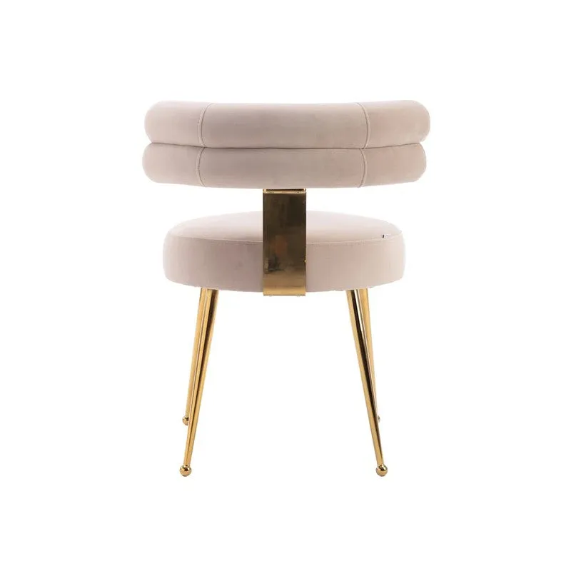 Velmora Metal Accent Chair - Beige media 5