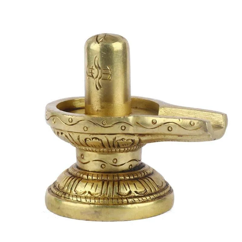 Shivling With Naga Brass Idol media 3