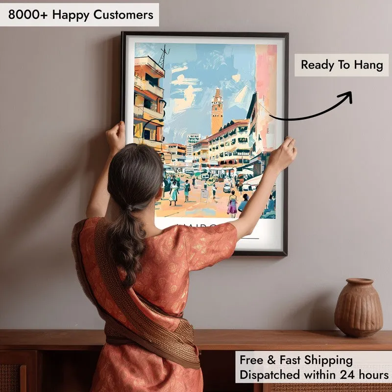 Vintage Nairobi Framed Canvas Wall Painting media 6