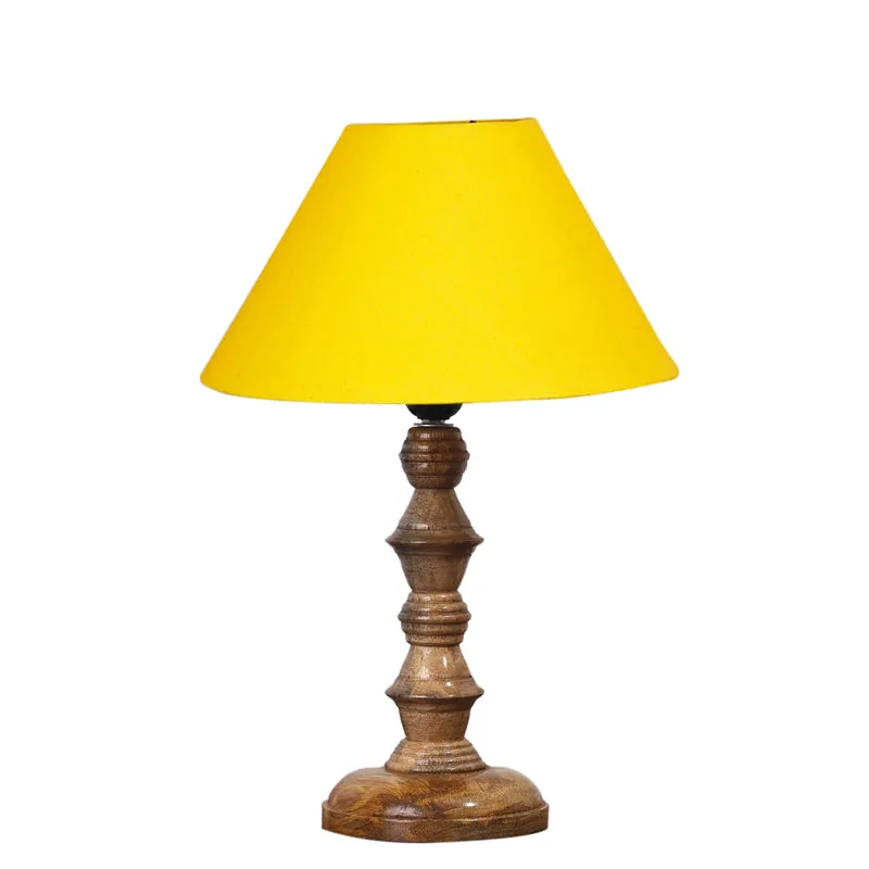 Cotin II Timber Wooden Table Lamp - Yellow,Brown media 6