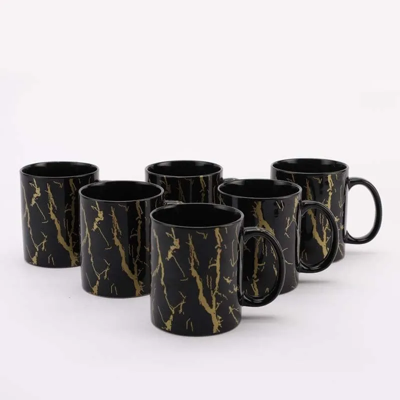 Rococo Ceramic Coffee Mug (270 mL Each) - Set of Six media 5