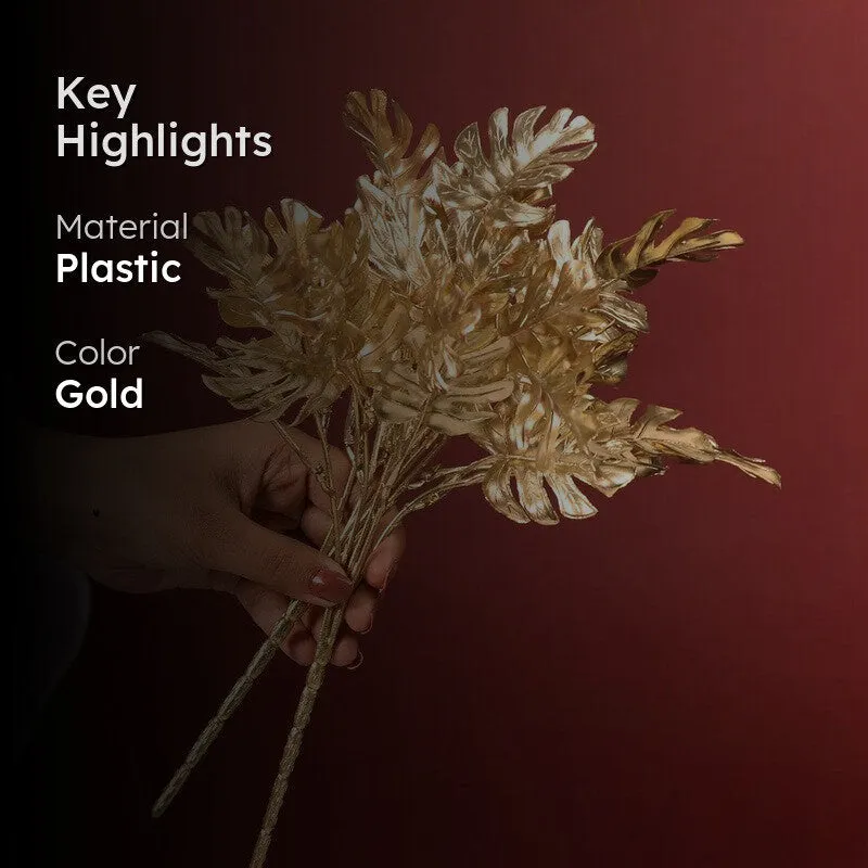 Gilded Fern Artificial Flowers - Set Of Two media 2