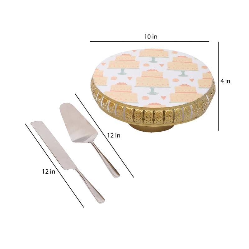 Fritta Cake Stand With Knife & Server - Set Of Two media 5