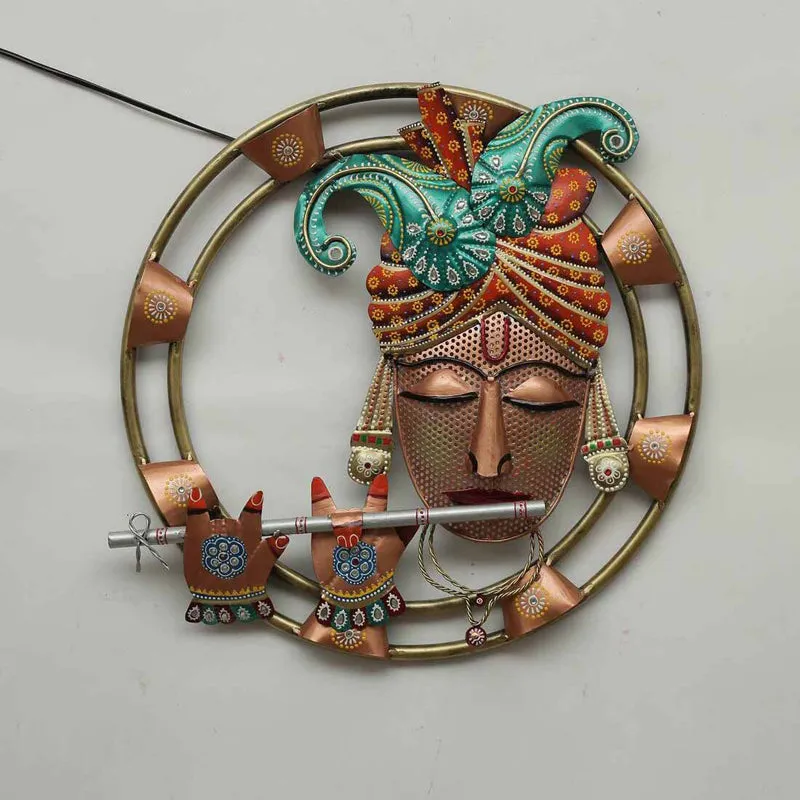 Krishna with Flute Iron Wall Accent media 4