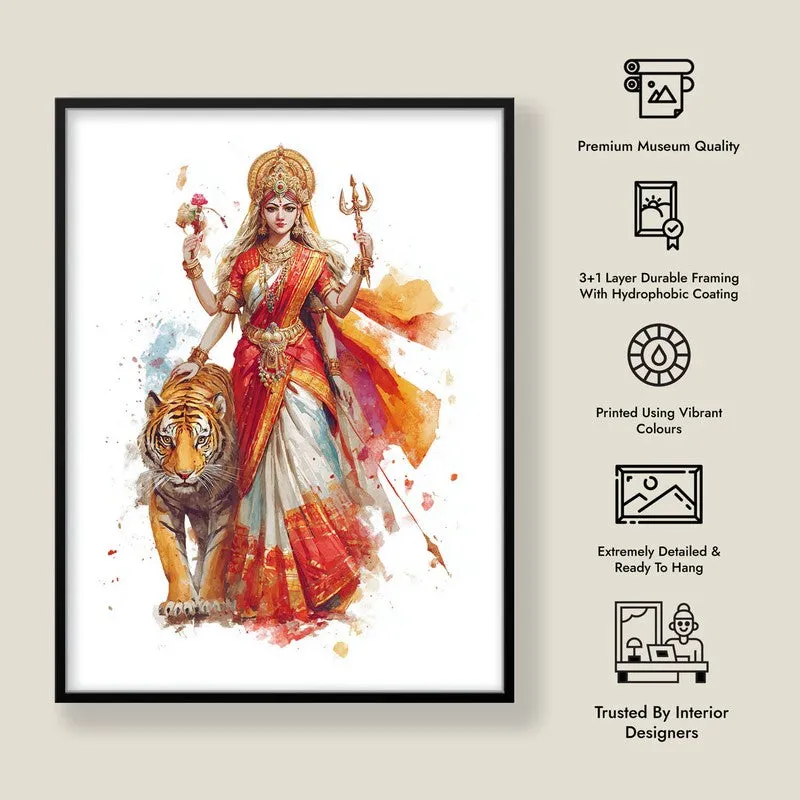 Auspicious Aura of Maa Durga Archival Paper Wall Art media 8